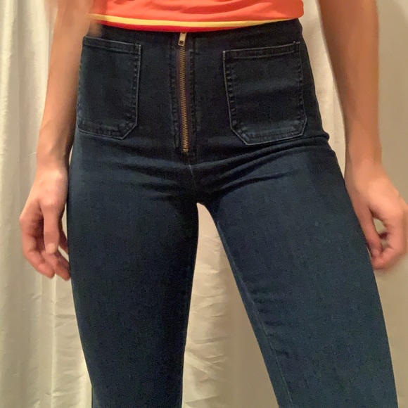 💙🧿 Flared Denim Jeans with Front Zipper 🧿💙 - Picture 7 of 8